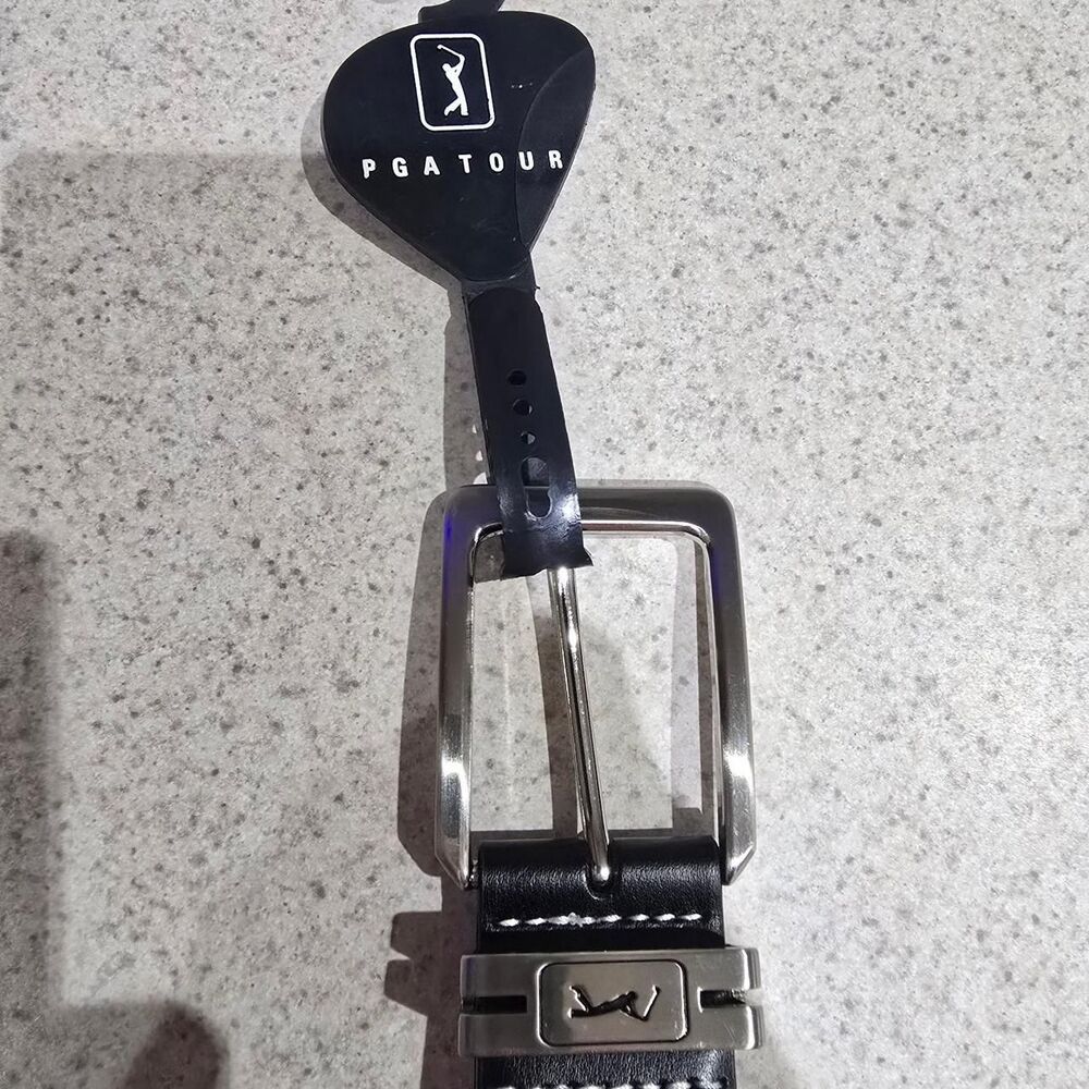 Pga-tour Men's Black and Grey Belt